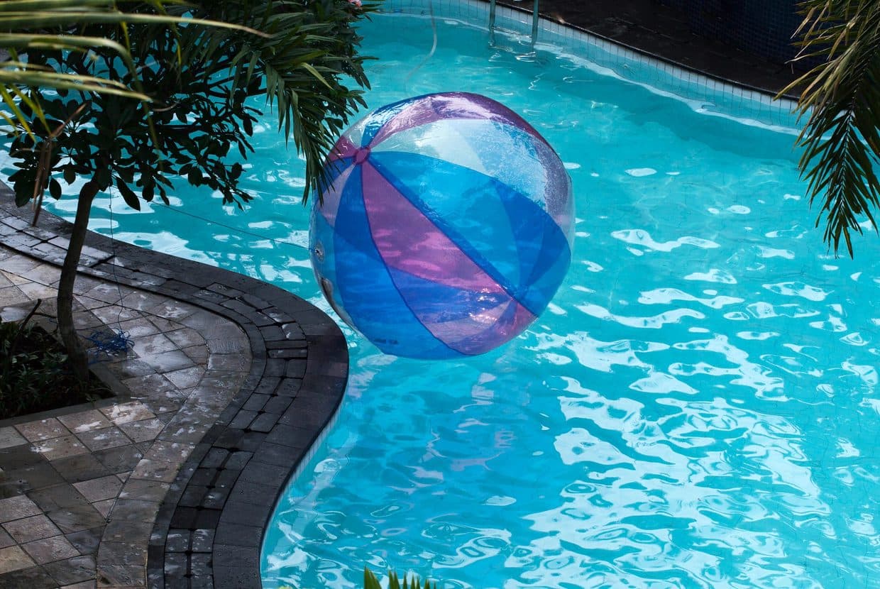 Pool deck and lounge chairs